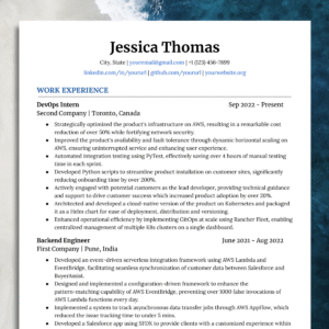 resume for experienced #3 ats friendly professional modern cv template compatible for docs, word, pages (copy)
