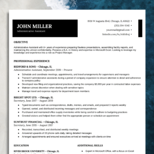 resume for experienced #8 ats friendly professional modern cv template compatible for docs, word, pages