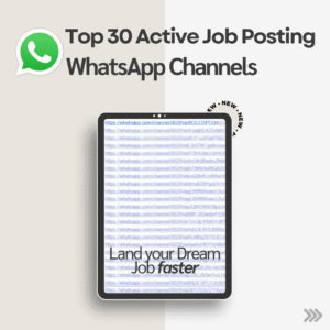 top 30 active whatsapp job channels | know hiring notifications faster